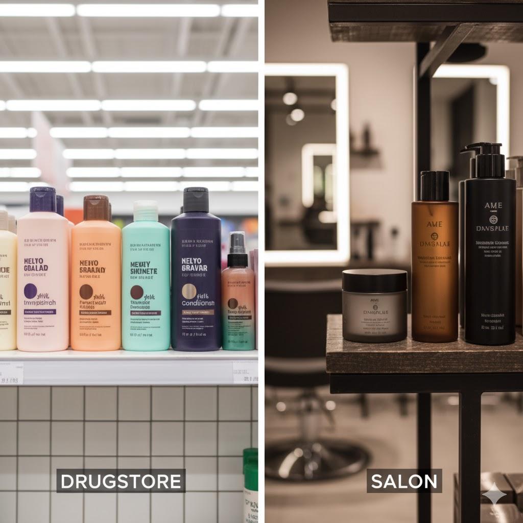 drugstore vs salon hair products